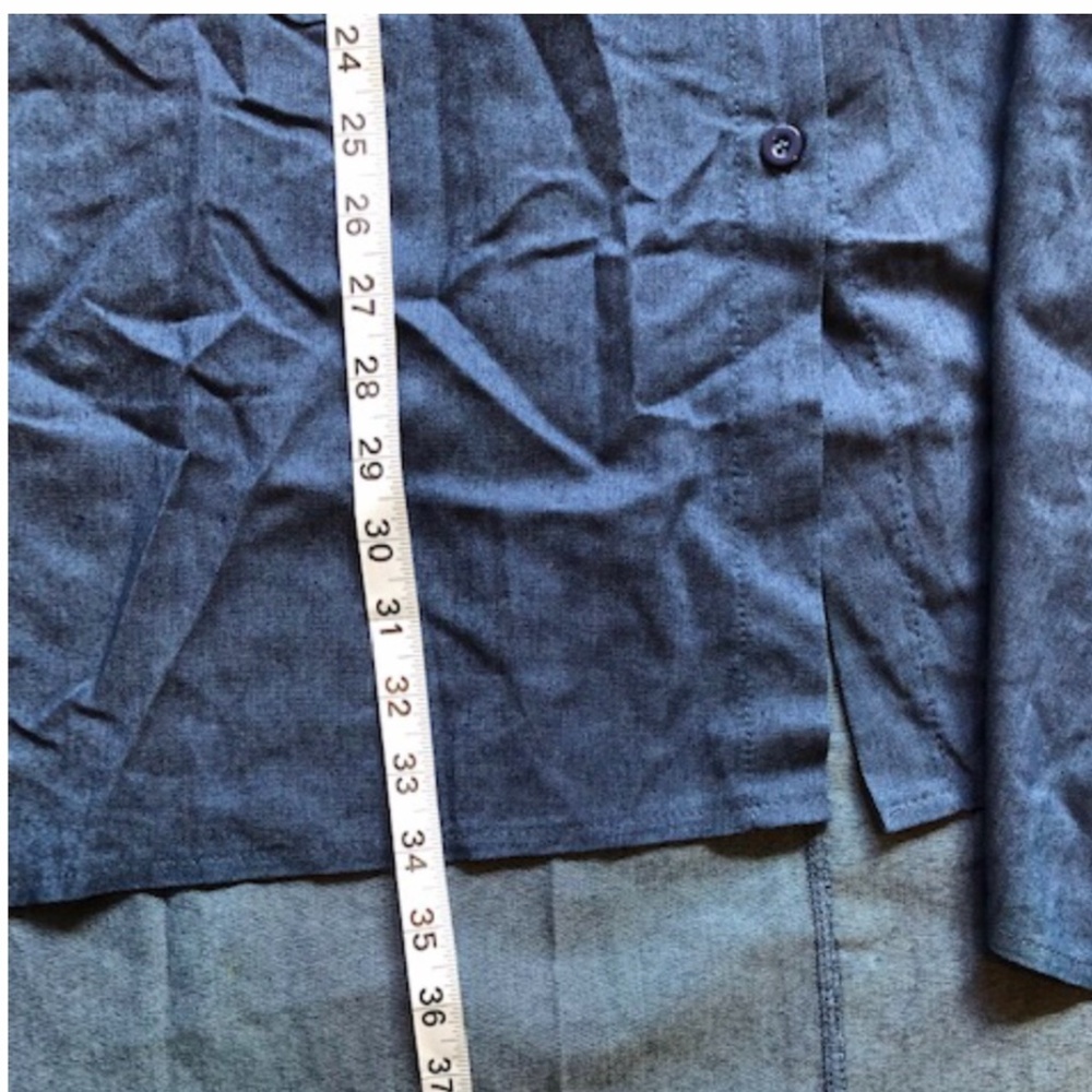 Casual soft denim jean shirt dress - Picture 9 of 11